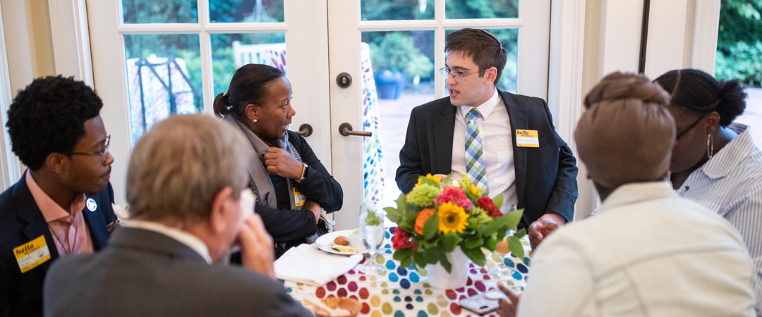Students sitting at table