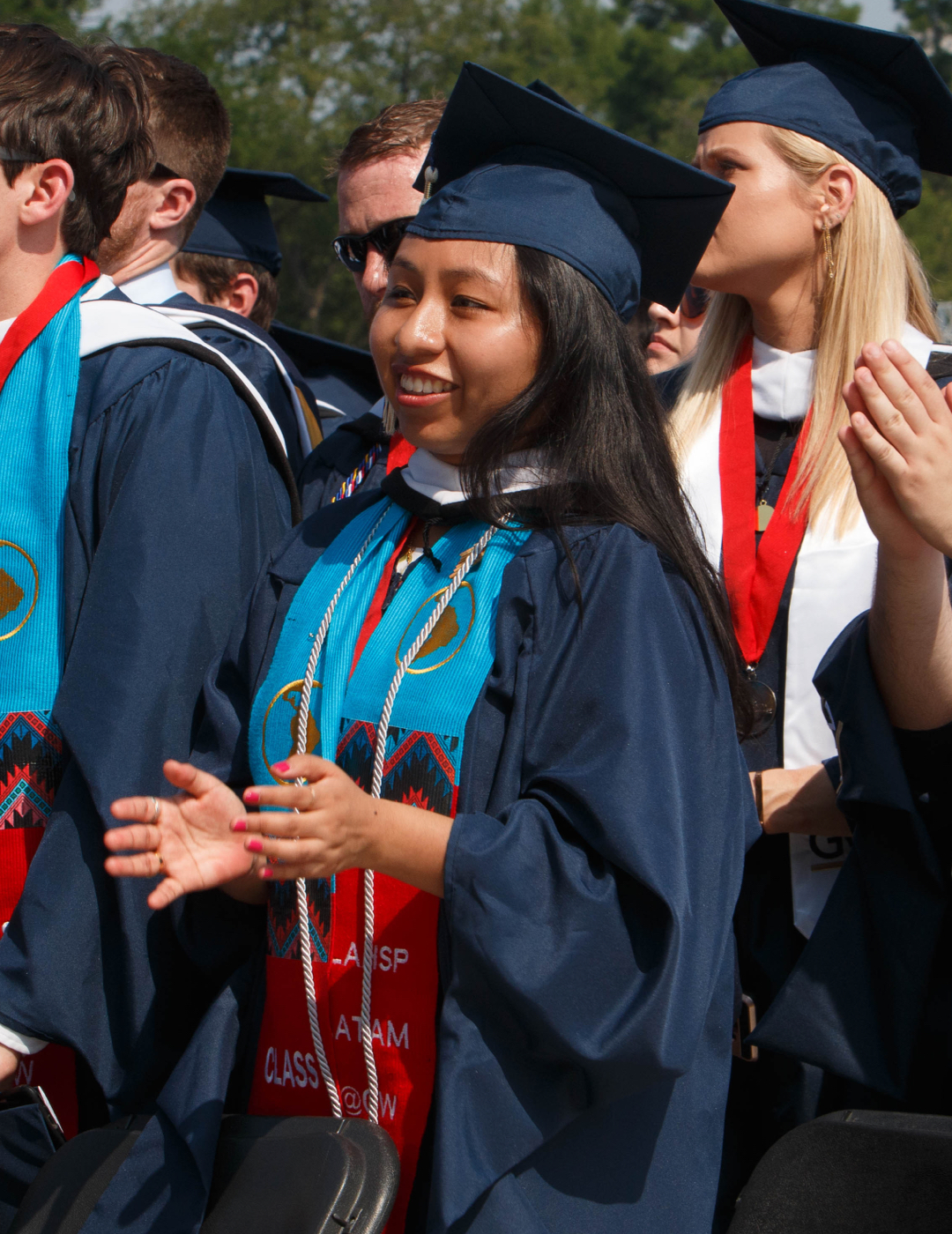 student at commencement