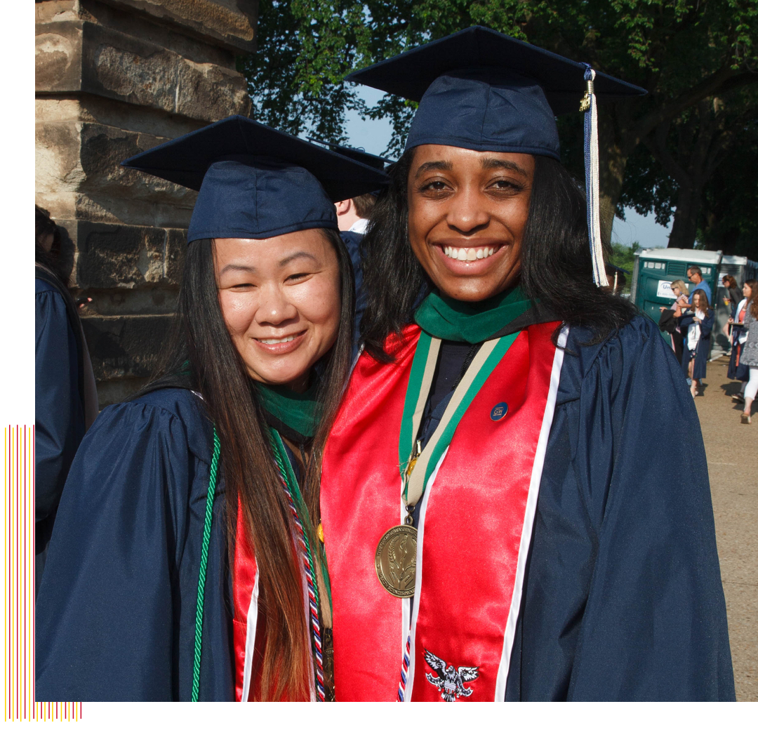 GW students at commencement
