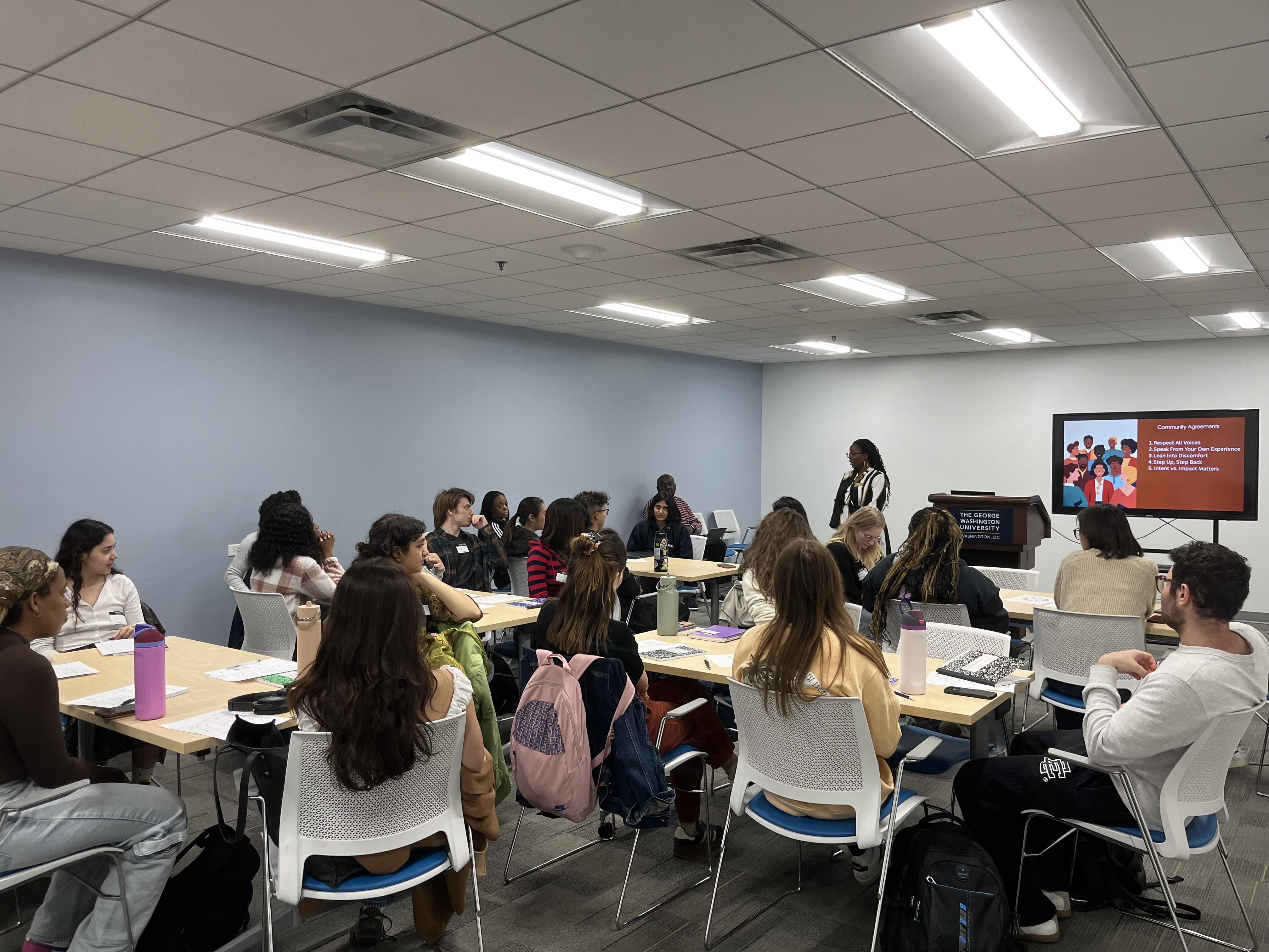 Students in discussion at an Inspire program